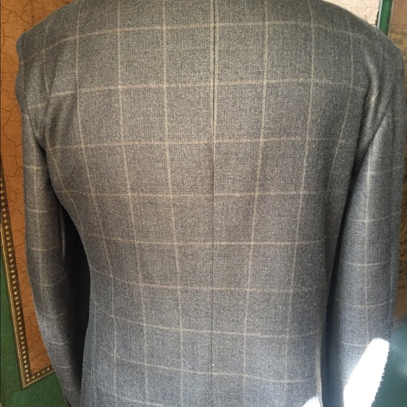 Silk Gian Luca men’s window pane jacket - Picture 3 of 8